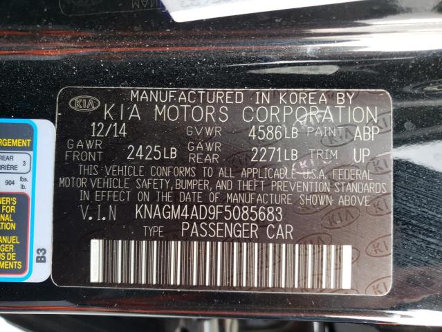 Photo 10 from auction – 2015 KIA OPTIMA HYB with VIN KNAGM4AD9F5085683