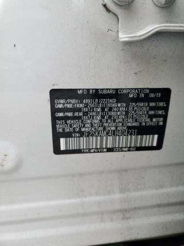 Photo 10 from auction – 2020 SUBARU FORESTER S with VIN JF2SKAMC4LH404231