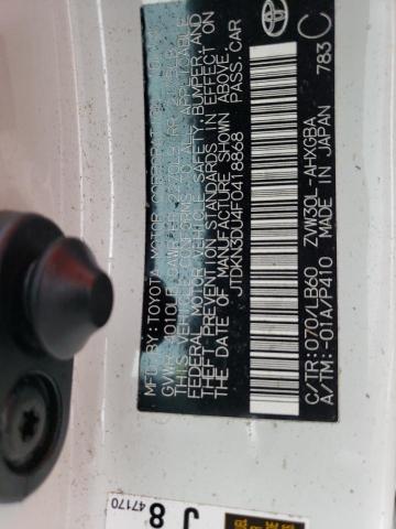 Photo 10 from auction – 2015 TOYOTA PRIUS with VIN JTDKN3DU4F0418868