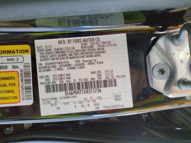 Photo 10 from auction – 2016 FORD FUSION SE with VIN 3FA6P0H71GR315736