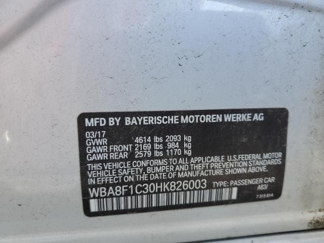 Photo 10 from auction – 2017 BMW 328 D XDRI with VIN WBA8F1C30HK826003