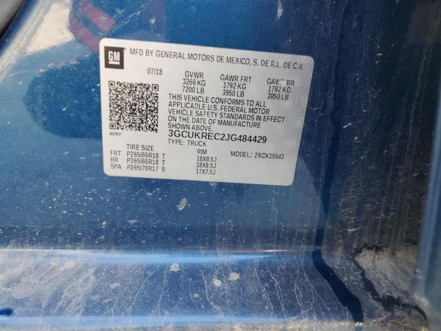 Photo 10 from auction – 2018 CHEVROLET SILVERADO with VIN 3GCUKREC2JG484429