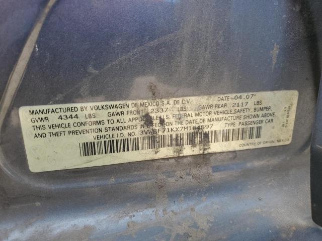 Photo 10 from auction – 2007 VOLKSWAGEN JETTA WOLF with VIN 3VWEF71KX7M164597