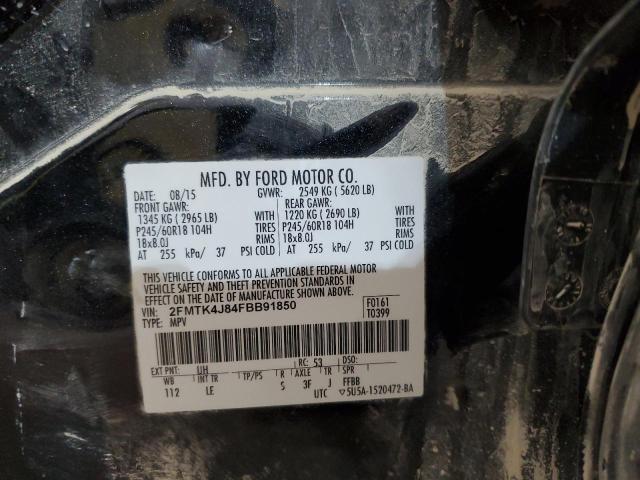 Photo 10 from auction – 2015 FORD EDGE SEL with VIN 2FMTK4J84FBB91850