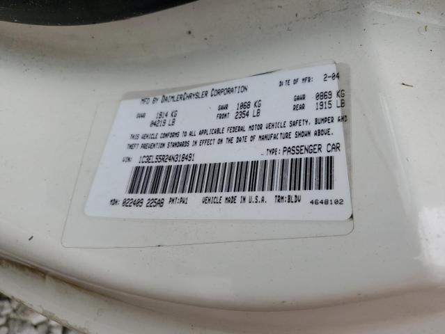 Photo 10 from auction – 2004 CHRYSLER SEBRING LX with VIN 1C3EL55R24N318491