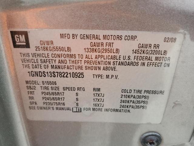 Photo 10 from auction – 2008 CHEVROLET TRAILBLAZE with VIN 1GNDS13S782210925