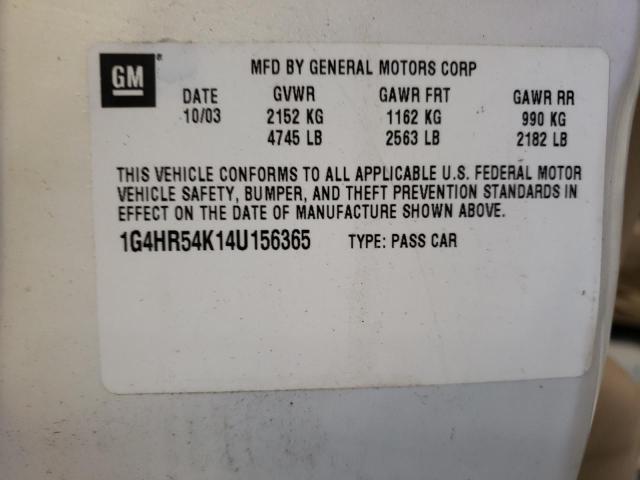 Photo 10 from auction – 2004 BUICK LESABRE LI with VIN 1G4HR54K14U156365
