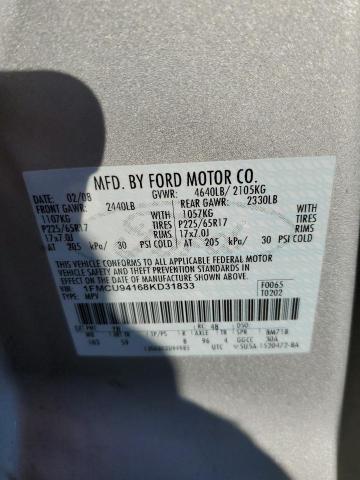 Photo 10 from auction – 2008 FORD ESCAPE LIM with VIN 1FMCU94168KD31833