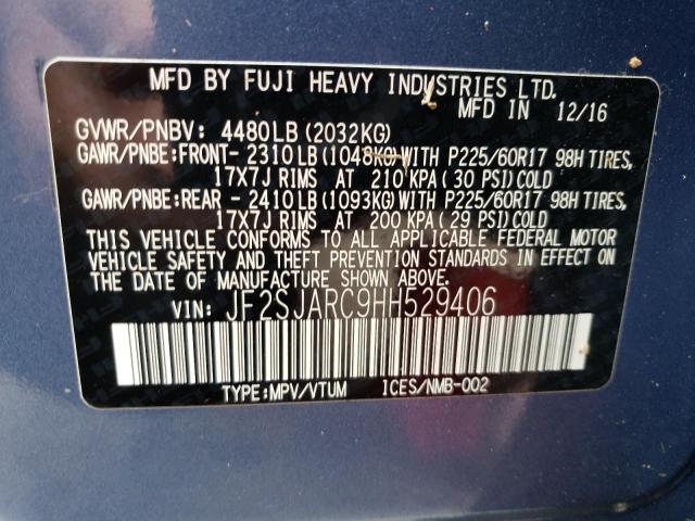 Photo 10 from auction – 2017 SUBARU FORESTER 2 with VIN JF2SJARC9HH529406