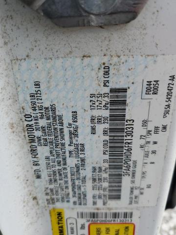 Photo 10 from auction – 2015 FORD FUSION SE with VIN 3FA6P0HD6FR130313