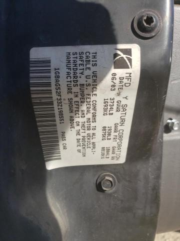 Photo 10 from auction – 2003 SATURN ION LEVEL with VIN 1G8AG52F33Z198551