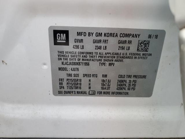 Photo 10 from auction – 2019 BUICK ENCORE PRE with VIN KL4CJASB0KB711956
