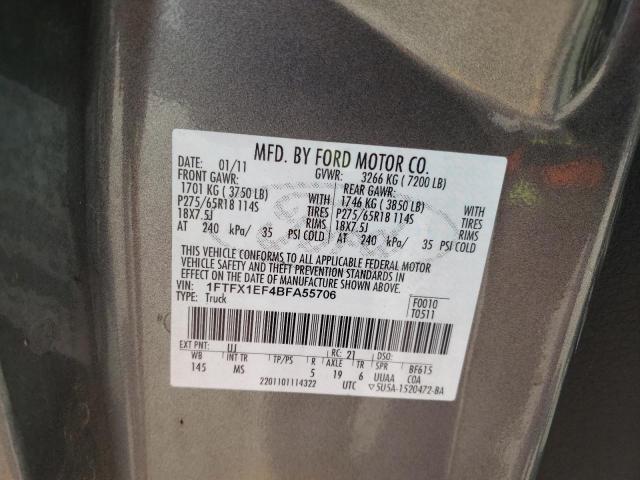 Photo 10 from auction – 2011 FORD F150 SUPER with VIN 1FTFX1EF4BFA55706