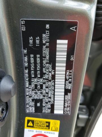 Photo 10 from auction – 2015 TOYOTA HIGHLANDER with VIN 5TDKKRFH5FS073875