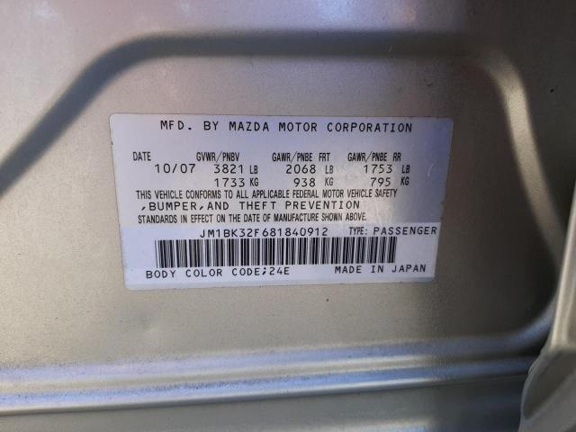 Photo 10 from auction – 2008 MAZDA 3 I with VIN JM1BK32F681840912