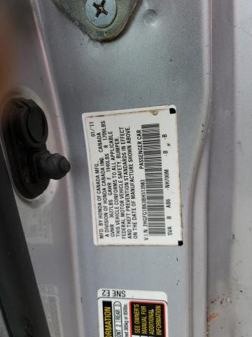 Photo 10 from auction – 2011 HONDA CIVIC LX with VIN 2HGFG1B63BH513983