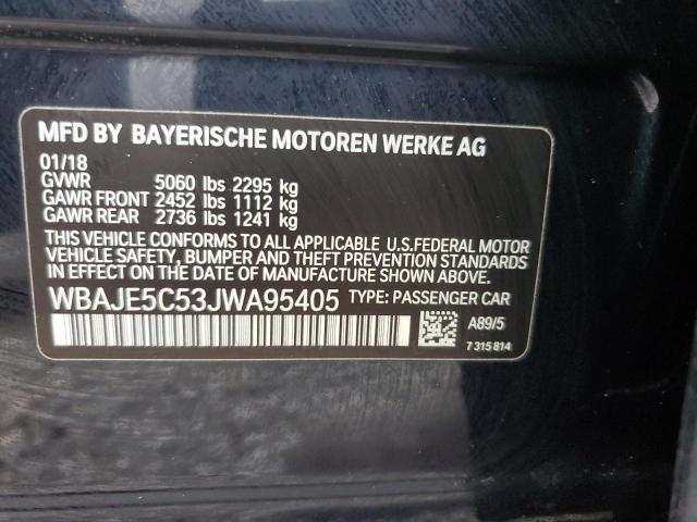 Photo 10 from auction – 2018 BMW 540 I with VIN WBAJE5C53JWA95405