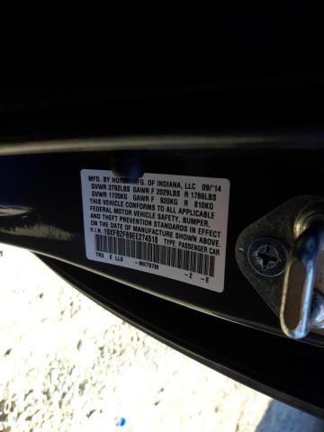 Photo 10 from auction – 2014 HONDA CIVIC EX with VIN 19XFB2F89EE274518