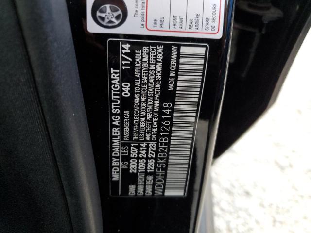 Photo 10 from auction – 2015 MERCEDES-BENZ E 350 with VIN WDDHF5KB2FB126148