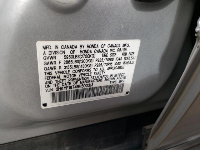 Photo 10 from auction – 2006 HONDA PILOT EX with VIN 2HKYF18746H500313
