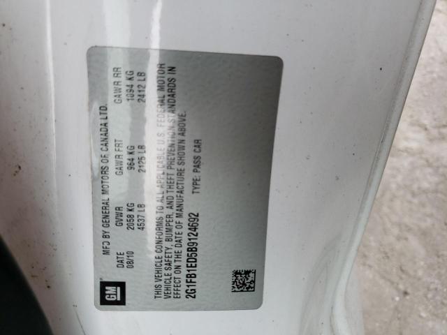Photo 10 from auction – 2011 CHEVROLET CAMARO LT with VIN 2G1FB1ED5B9124692