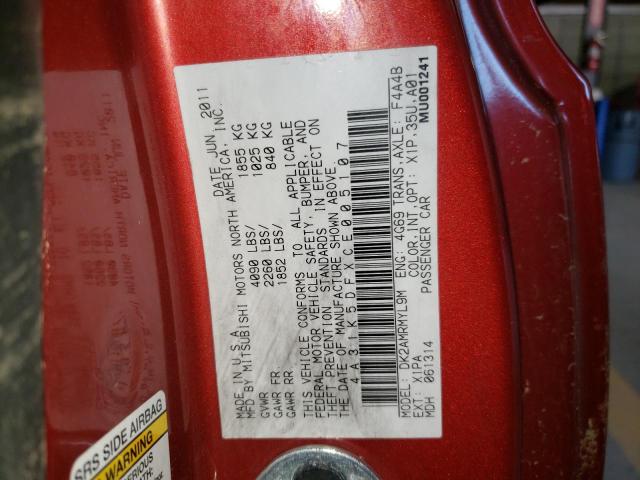 Photo 10 from auction – 2012 MITSUBISHI ECLIPSE GS with VIN 4A31K5DFXCE005107