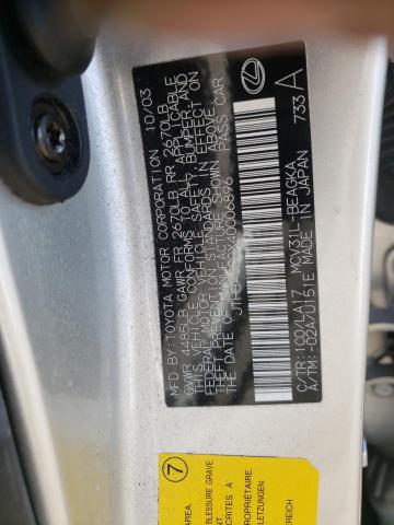 Photo 10 from auction – 2004 LEXUS ES 330 with VIN JTHBA30GX40006896