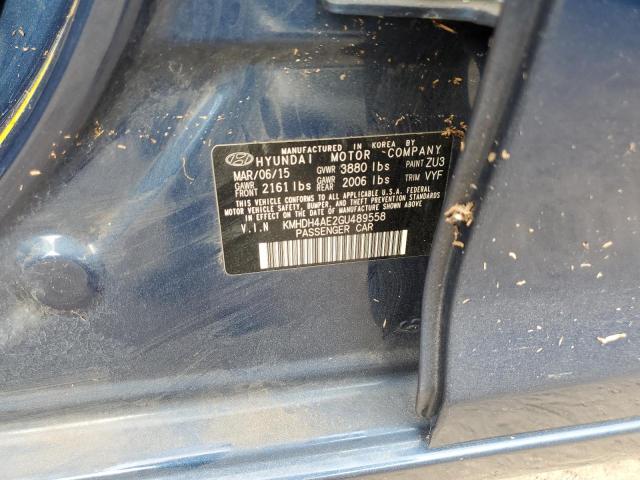 Photo 10 from auction – 2016 HYUNDAI ELANTRA SE with VIN KMHDH4AE2GU489558