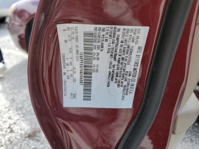 Photo 10 from auction – 2004 FORD TAURUS SES with VIN 1FAFP55U14A106087