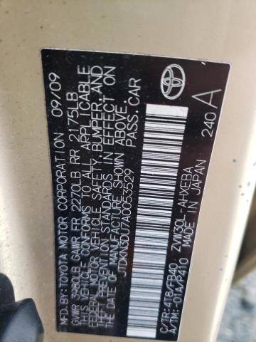 Photo 10 from auction – 2010 TOYOTA PRIUS with VIN JTDKN3DU7A0053529