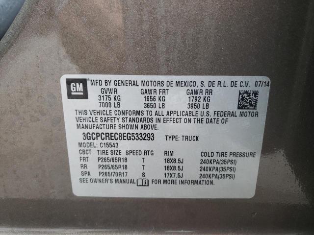 Photo 10 from auction – 2014 CHEVROLET SILVERADO with VIN 3GCPCREC8EG533293