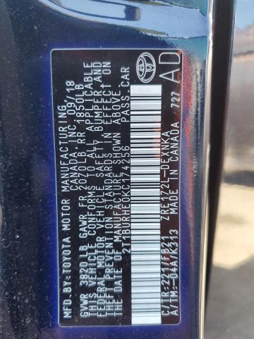 Photo 10 from auction – 2019 TOYOTA COROLLA L with VIN 2T1BURHE0KC174256