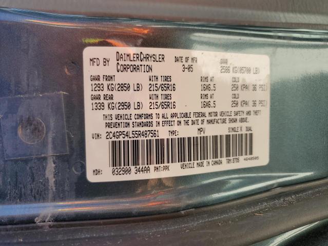 Photo 10 from auction – 2005 CHRYSLER TOWN & COU with VIN 2C4GP54L55R487561