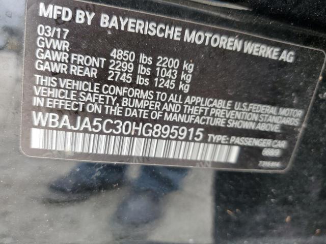 Photo 10 from auction – 2017 BMW 530 I with VIN WBAJA5C30HG895915