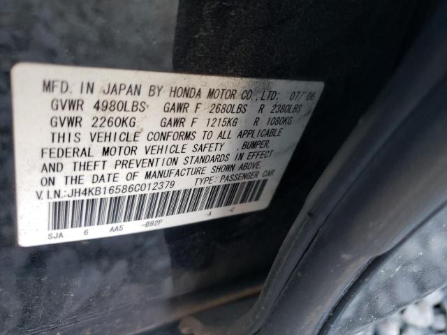 Photo 10 from auction – 2006 ACURA RL with VIN JH4KB16586C012379