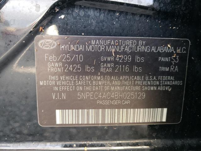 Photo 10 from auction – 2011 HYUNDAI SONATA SE with VIN 5NPEC4AC4BH025129