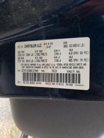 Photo 10 from auction – 2008 DODGE RAM 1500 with VIN 3D7KS19D98G127048
