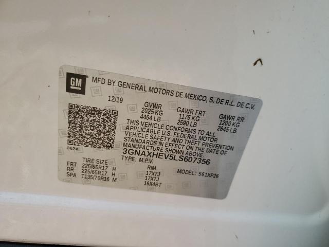 Photo 10 from auction – 2020 CHEVROLET EQUINOX LS with VIN 3GNAXHEV5LS607356