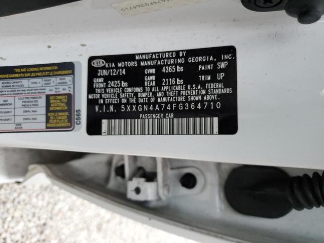 صورة رقم 10 من المزاد - 2015 KIA OPTIMA EX مع VIN 5XXGN4A74FG364710