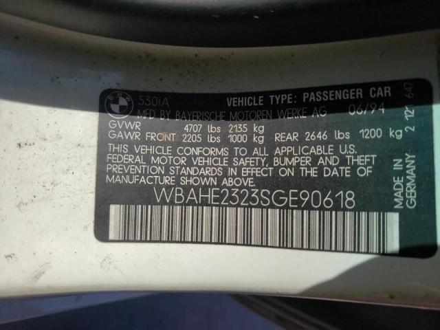 Photo 10 from auction – 1995 BMW 530 I AUTO with VIN WBAHE2323SGE90618