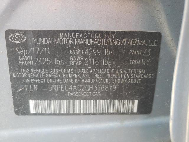 Photo 10 from auction – 2012 HYUNDAI SONATA SE with VIN 5NPEC4AC2CH376879