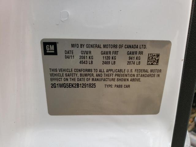 Photo 10 from auction – 2011 CHEVROLET IMPALA LT with VIN 2G1WG5EK2B1291825
