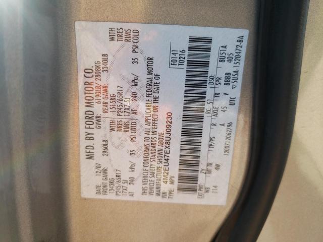Photo 10 from auction – 2008 MERCURY MOUNTAINEE with VIN 4M2EU47EX8UJ09230