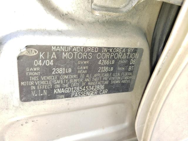 Photo 10 from auction – 2004 KIA OPTIMA LX with VIN KNAGD128545342836