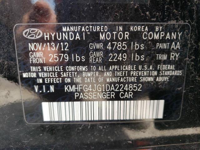 Photo 10 from auction – 2013 HYUNDAI AZERA with VIN KMHFG4JG1DA224852