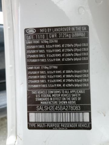 Photo 10 from auction – 2011 LAND ROVER RANGE ROVE with VIN SALSH2E45BA278083