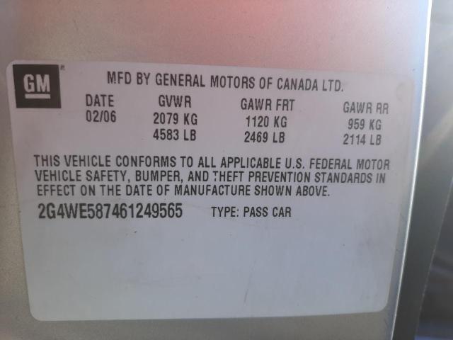 Photo 10 from auction – 2006 BUICK LACROSSE C with VIN 2G4WE587461249565