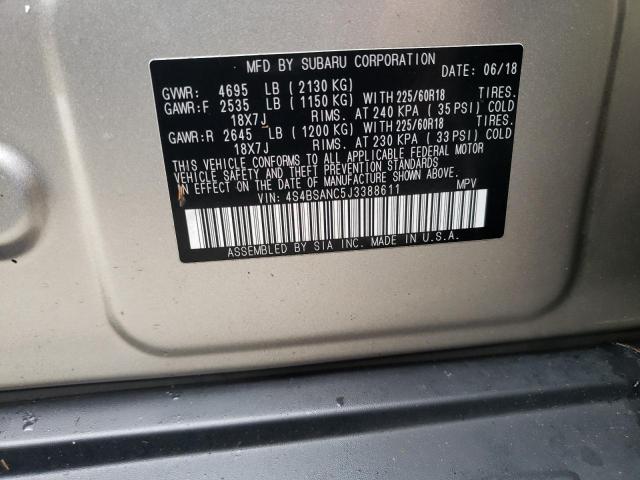 Photo 10 from auction – 2018 SUBARU OUTBACK 2. with VIN 4S4BSANC5J3388611