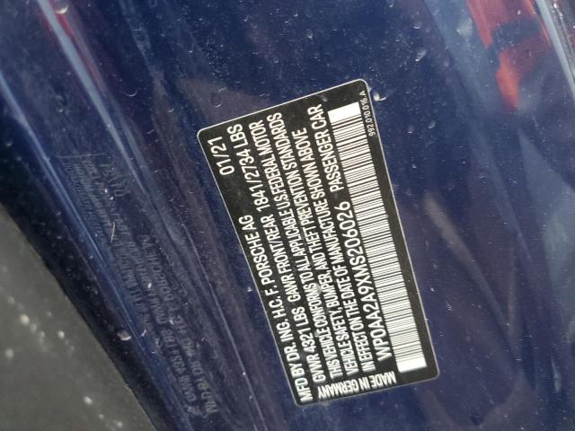 Photo 10 from auction – 2021 PORSCHE 911 CARRER with VIN WP0AA2A9XMS206026