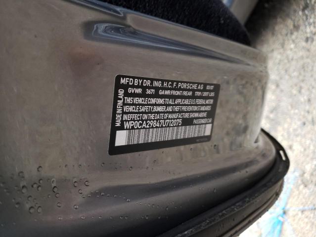 Photo 10 from auction – 2007 PORSCHE BOXSTER with VIN WP0CA29847U712075
